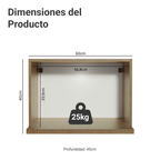 Mueble de Cocina Superior para Hornos Glamy 60 cm Marrón