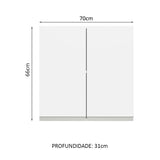 Mueble de Cocina Superior Glamy 70 cm 2 Puertas