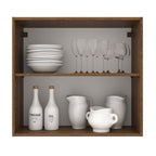 Mueble de Cocina Superior Agata 70 cm 2 Puertas Marrón/Blanco