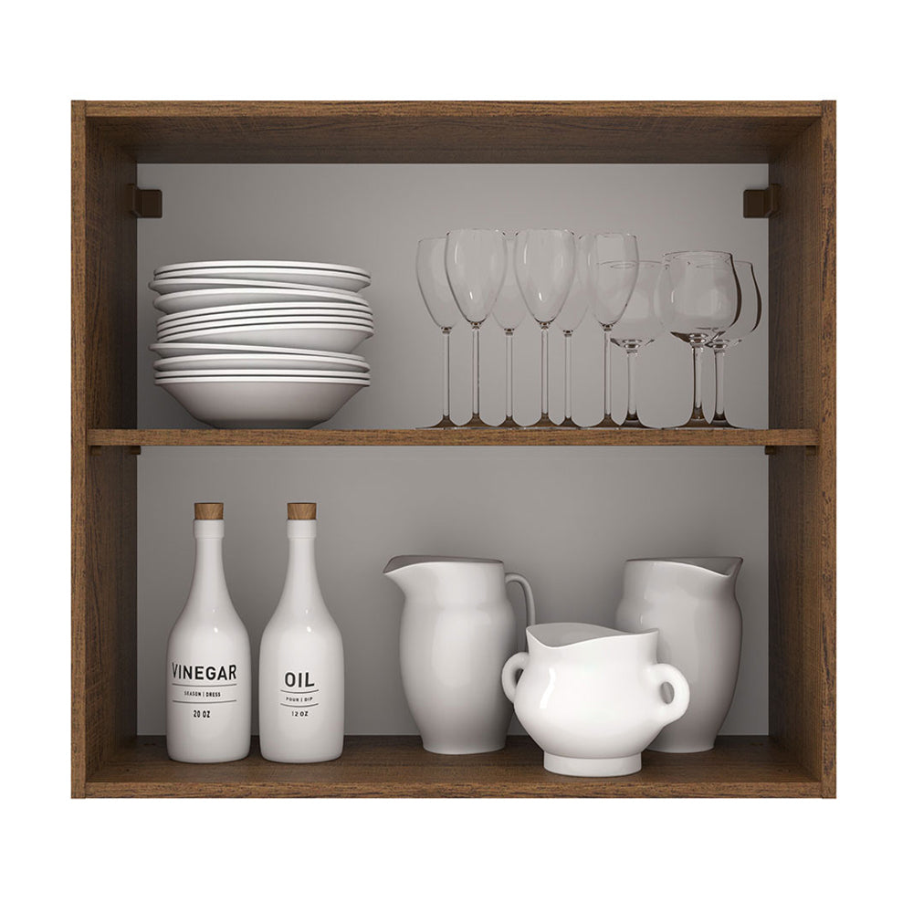 Mueble de Cocina Superior Agata 70 cm 2 Puertas Marrón/Crema