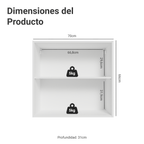 Mueble de Cocina Superior Vik 70 cm 2 Puertas Blanco/Verde