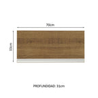 Mueble de Cocina Superior Glamy 70 cm 1 Puerta Abatible Marrón
