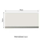 Mueble de Cocina Superior Glamy 70 cm 1 Puerta Abatible Marrón/Blanco