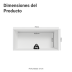 Mueble de Cocina Superior Vik 70 cm 1 Puerta Abatible Blanco/Gris