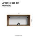 Mueble de Cocina Superior Vik 70 cm 1 Puerta Abatible MarrónGris