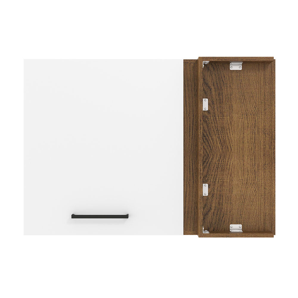 Mueble de Cocina Superior de Esquina Agata 1 Puerta Marrón/Blanco