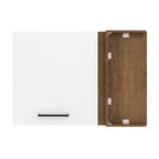 Mueble de Cocina Superior de Esquina Agata 1 Puerta Marrón/Blanco
