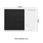 Mueble de Cocina Superior de Esquina Glamy 1 Puerta Blanco/Negro