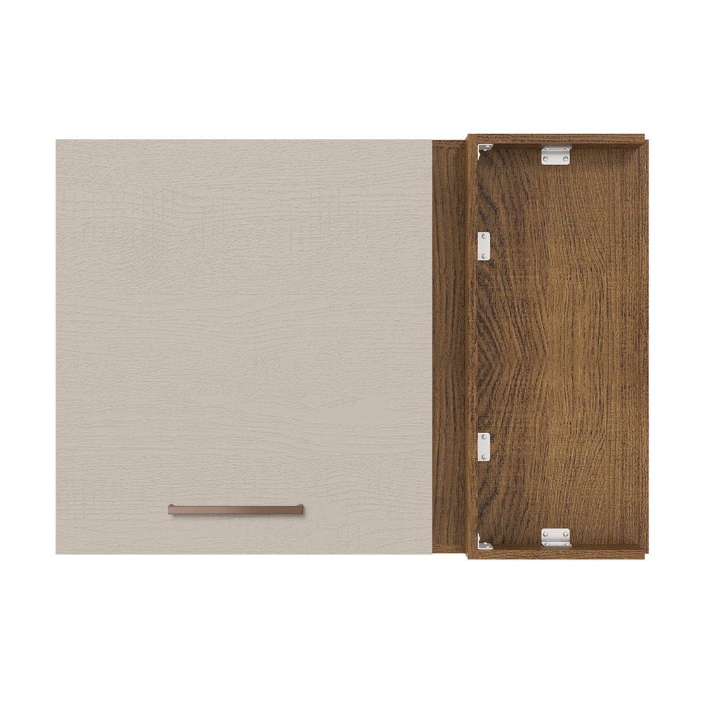 Mueble de Cocina Superior de Esquina Agata 1 Puerta Marrón/Crema