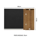 Mueble de Cocina Superior de Esquina Glamy 1 Puerta Marrón/Negro