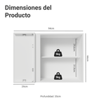 Mueble de Cocina Superior de Esquina Vik 1 Puerta Blanco/Verde