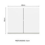 Mueble de Cocina Superior Glamy 80 cm 2 Puertas