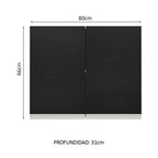 Mueble de Cocina Superior Glamy 80 cm 2 Puertas Blanco/Negro