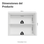 Mueble de Cocina Superior Vik 80 cm 2 Puertas Blanco/Verde