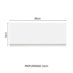 Mueble de Cocina Superior Glamy 80 cm 1 Puerta Abatible Blanco