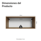 Mueble de Cocina Superior Vik 80 cm 1 Puerta Abatible Marrón/Gris