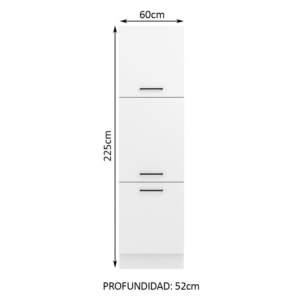 Mueble de Cocina Armario Vertical Agata 3 Puertas Blanco