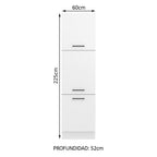 Mueble de Cocina Armario Vertical Agata 3 Puertas Blanco