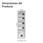 Mueble de Cocina Armario Vertical Vik 60 cm con 3 Puertas BlancoVerde