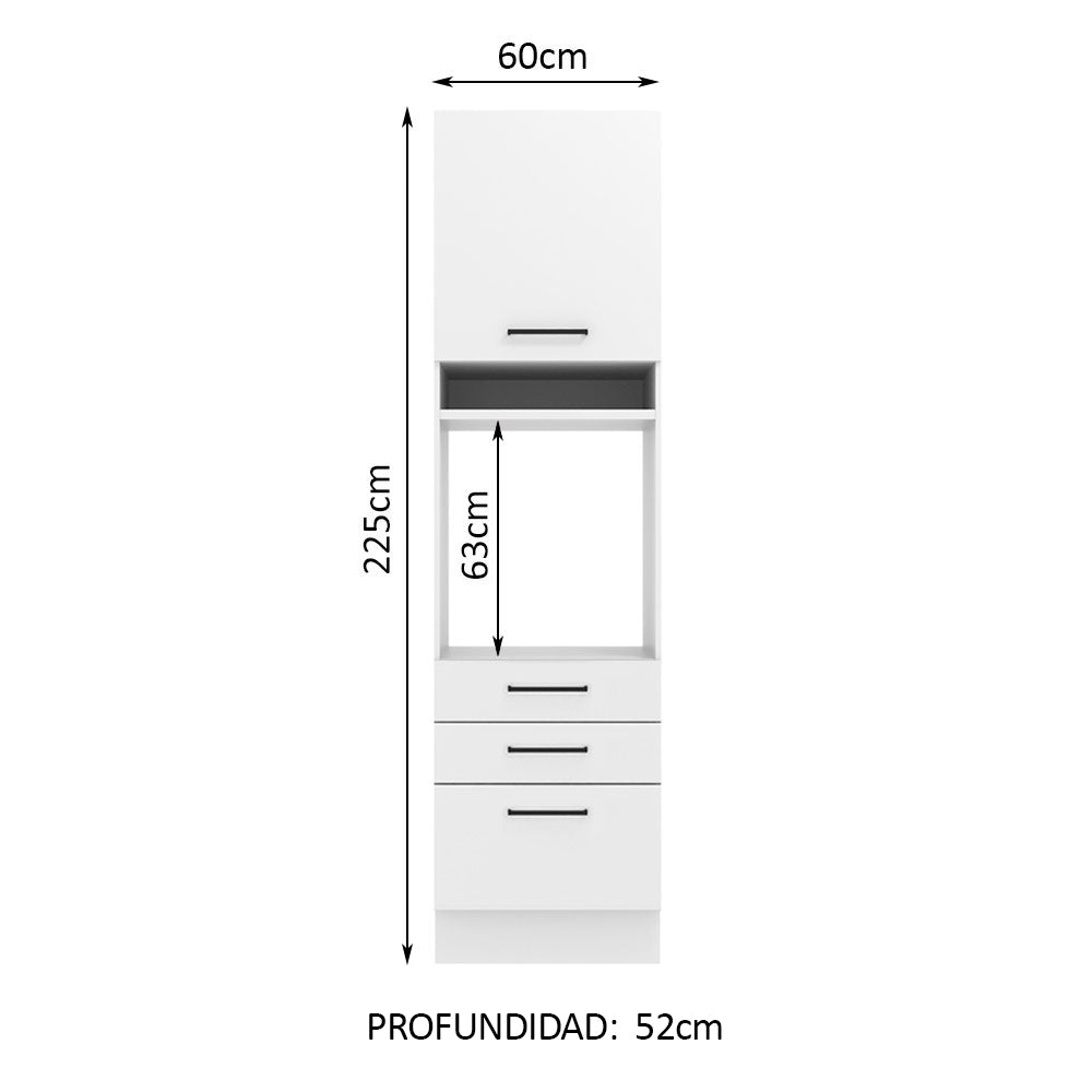 Mueble de Cocina para Hornos Agata 60 cm Blanco
