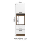 Mueble de Cocina para Hornos Agata 60 cm Marrón/Blanco