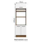 Mueble de Cocina para Hornos Agata 70 cm Marrón/Blanco