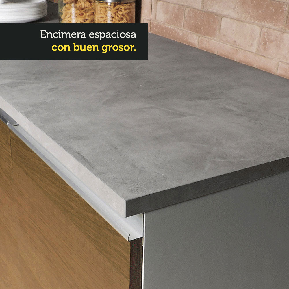 Mesón para Mueble de Cocina 150 cm Gris Madesa