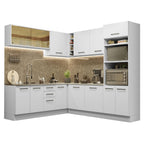 Cocina Integral de Esquina Agata 4.60 m Blanco 01