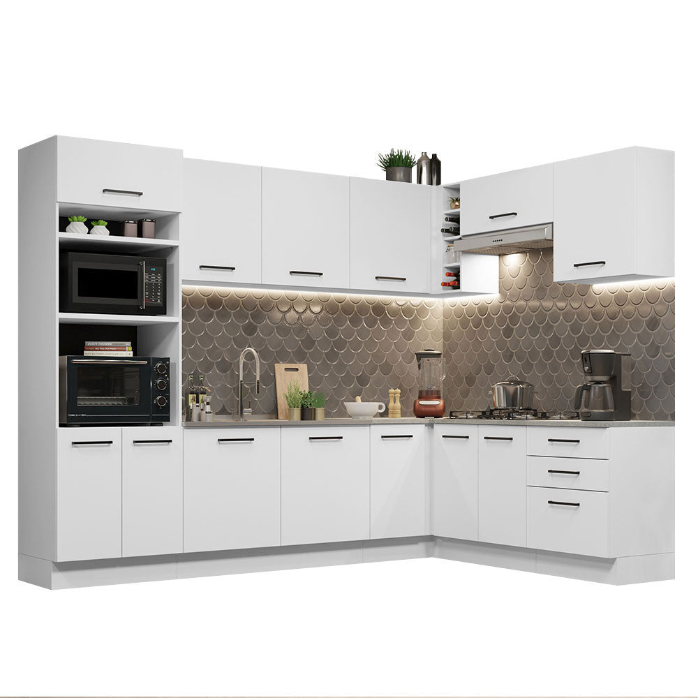 Cocina Integral de Esquina Agata 4.80 m Blanco 01