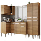 Cocina Integral de Esquina Emilly Music 2.90 m Marrón
