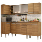 Cocina Integral de Esquina Emilly Point 2.90 m Marrón