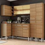 Cocina Integral de Esquina Emilly Line 2.90 m Marrón