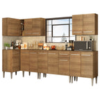 Cocina Integral de Esquina Emilly Rock 3.60 m Marrón