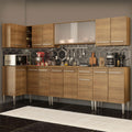 Cocina Integral de Esquina Emilly Jazz 3.60 m Marrón