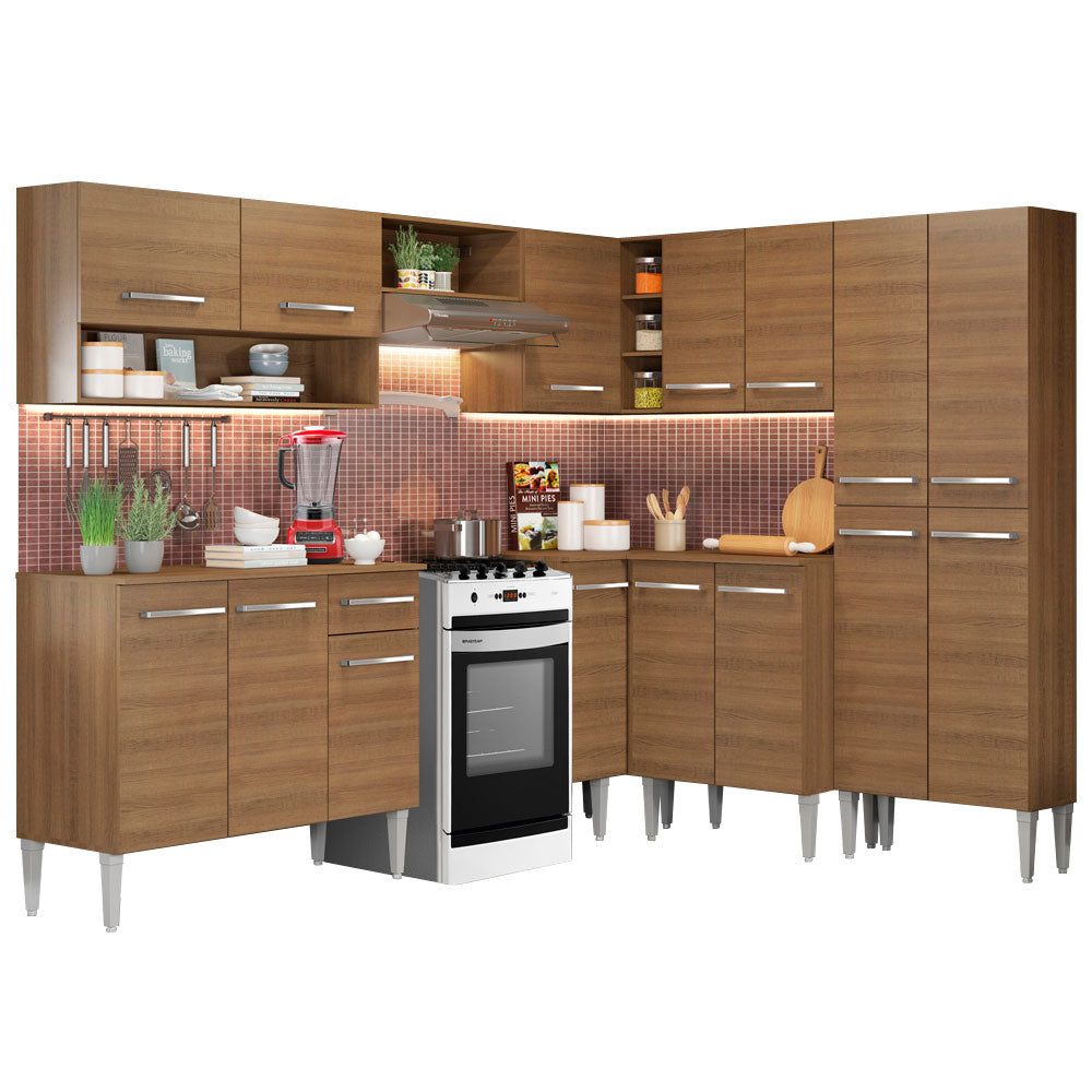 Cocina Integral de Esquina Emilly Ice 4.20 Metros