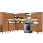 Cocina Integral de Esquina Emilly Big 5.15 m Marrón