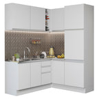Cocina Integral de Esquina Glamy 3.30 m Blanco 01