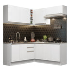 Cocina Integral de Esquina Glamy 3.50 m Blanco 03