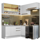 Cocina Integral de Esquina Glamy 3.50 m Blanco 06