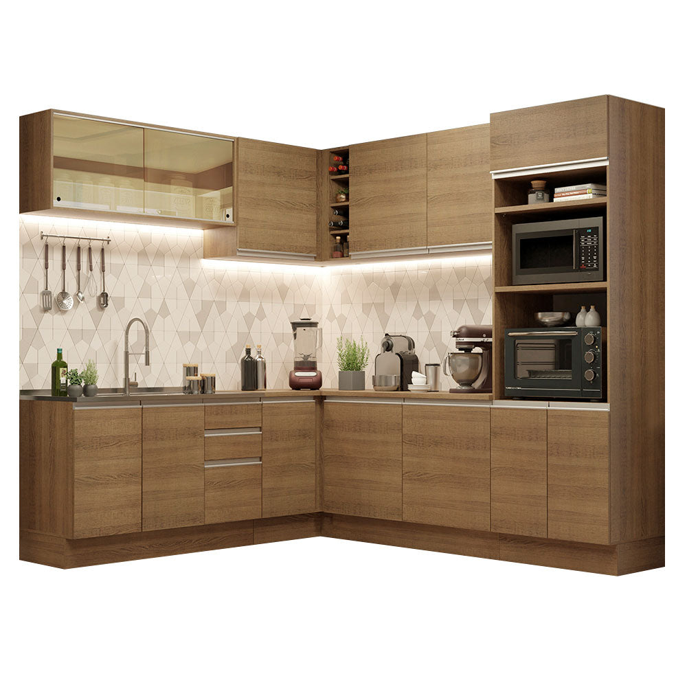 Cocina Integral de Esquina Glamy 4.60 m Marrón 01