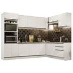 Cocina Integral de Esquina Glamy 4.80 m Blanco 01