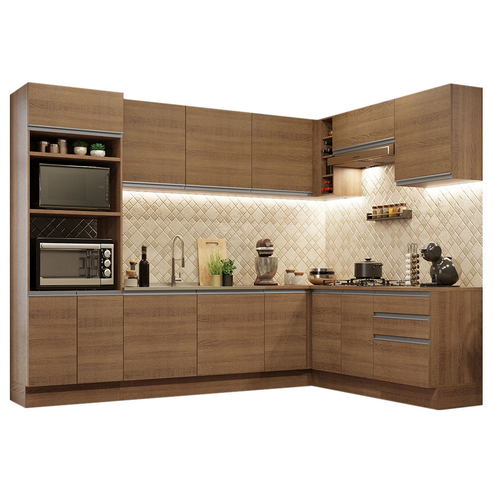 Cocina Integral de Esquina Glamy 4.80 m Marrón 01