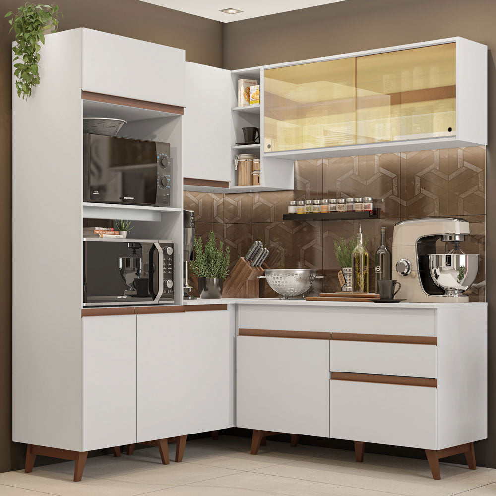 Cocina Integral de Esquina Reims 3.30 m con Encimera Blanco 01