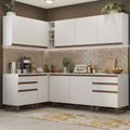 Cocina Integral de Esquina Reims 3.80 m con Encimera Blanco 02