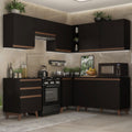 Cocina Integral de Esquina Reims 3.90 m con Encimera Negro 01