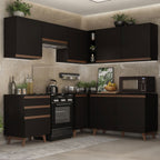 Cocina Integral de Esquina Reims 3.90 m con Encimera Negro 01