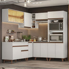 Cocina Integral de Esquina Reims 4.00 m con Encimera Blanco 01