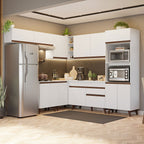 Cocina Integral de Esquina Reims 4.70 m con Encimera Blanco 01