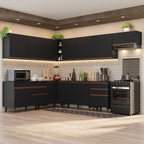 Cocina Integral de Esquina Reims 5.10 m con Encimera Negro 01