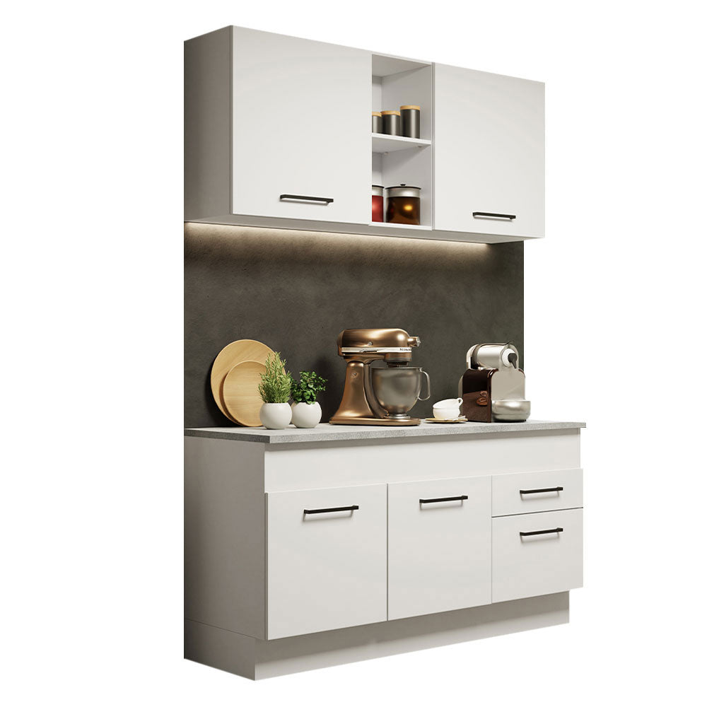 Cocina Integral Agata 1.50 m con Encimera Blanco 01